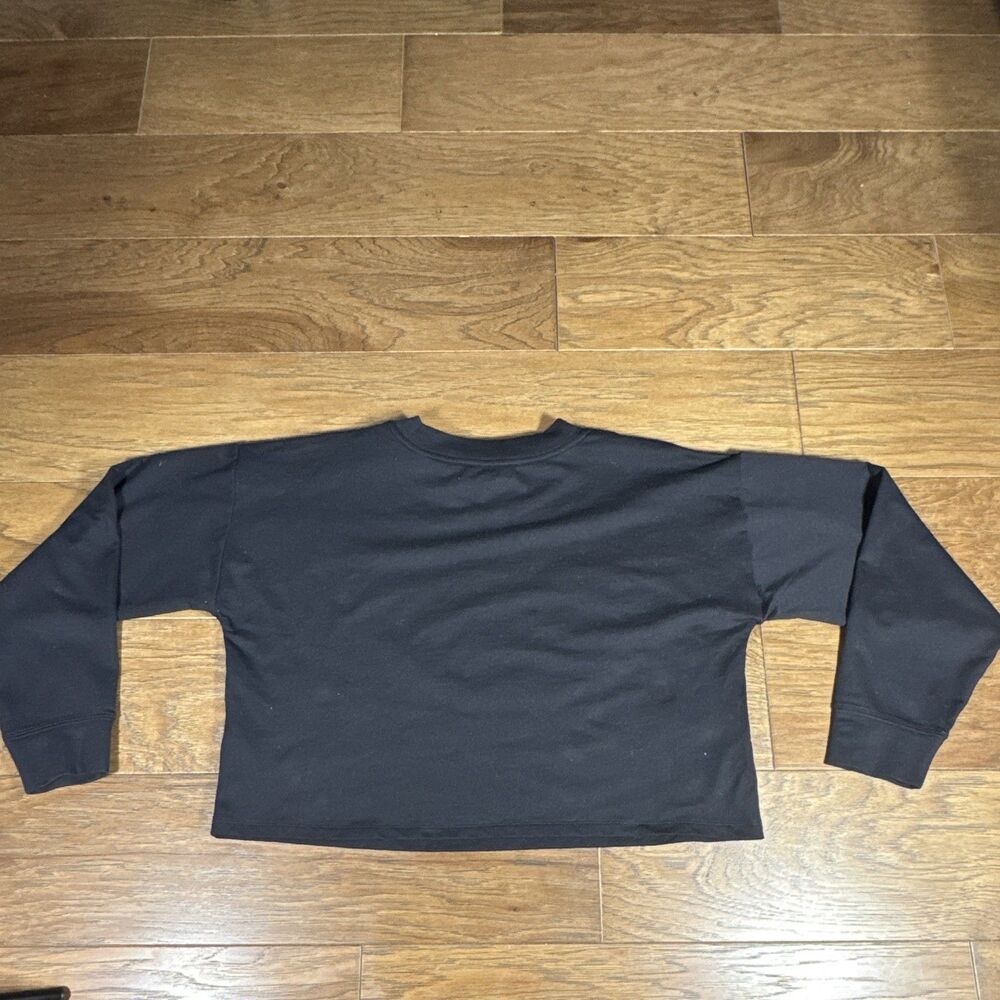 Michael Michael Kors Women's Crewneck Fleece Sweatshirt Silver MK Logo Black M - Picture 9 of 12